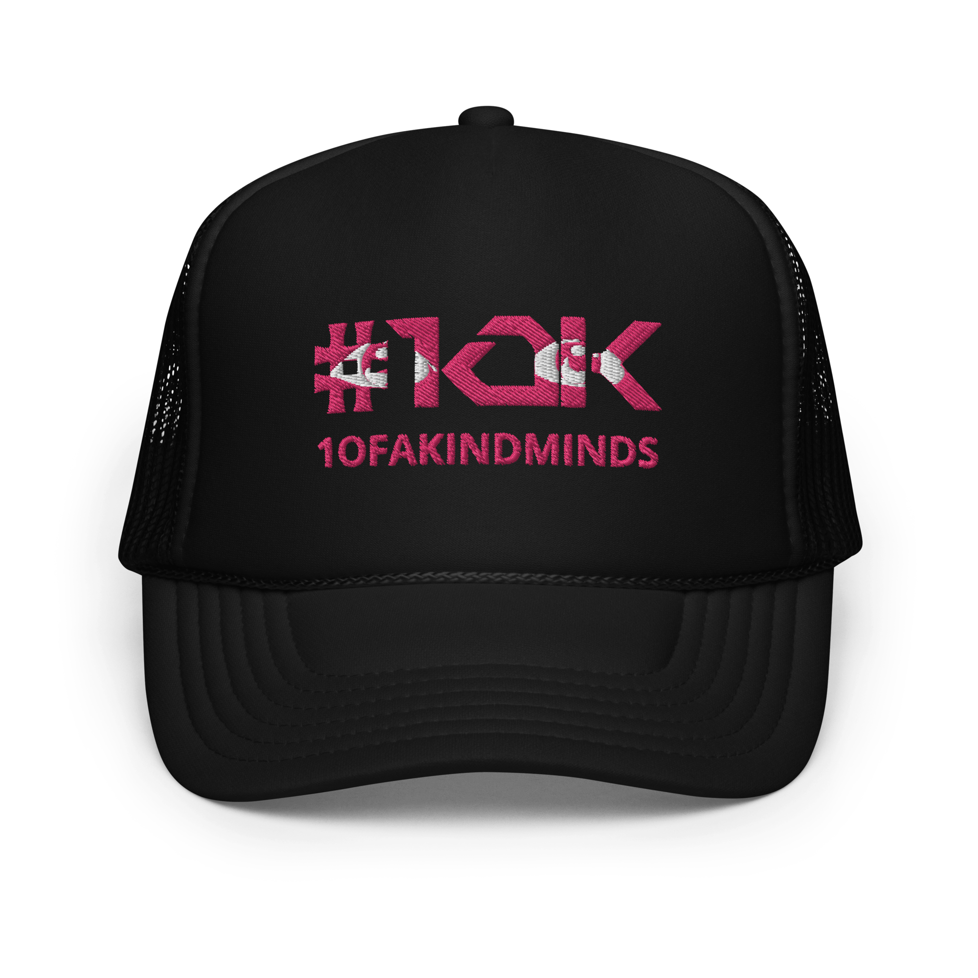 1OK Vision Foam Trucker Hat (Black/Flamingo/White) – One Of A Kind Minds